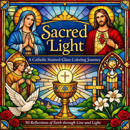 Sacred Light - A Catholic Stained-Glass Coloring Book (Download)